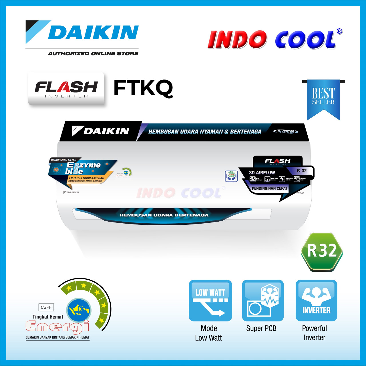 AC DAIKIN FLASH INVERTER 1 PK