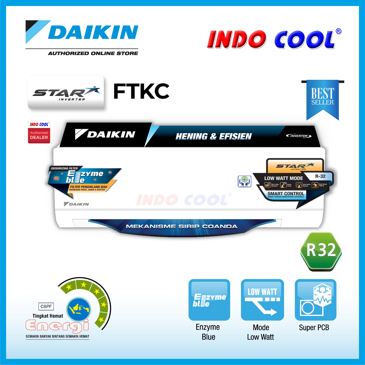 AC DAIKIN STAR INVERTER 1 PK