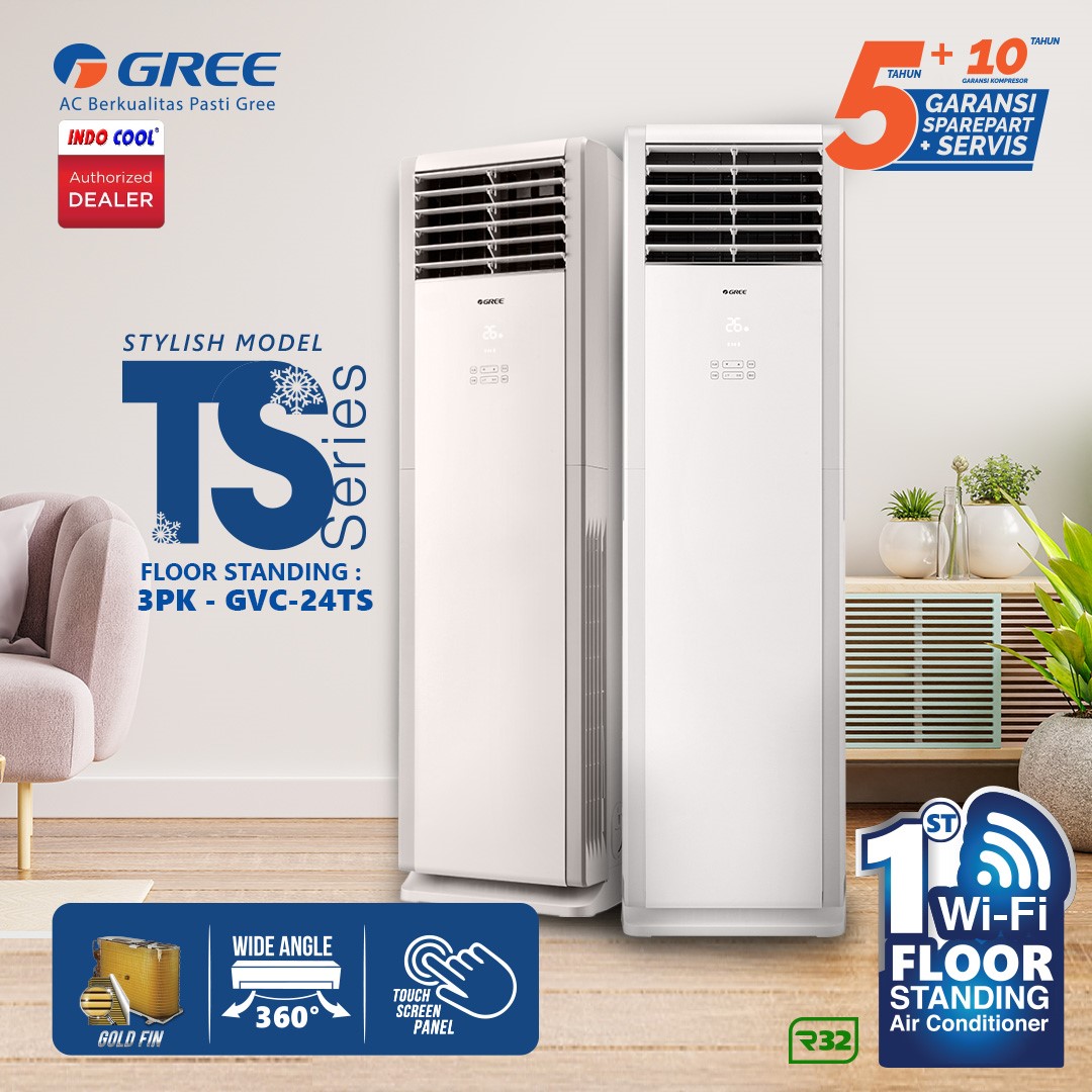 AC GREE FLOOR STANDING 3PK (1 Phase)
