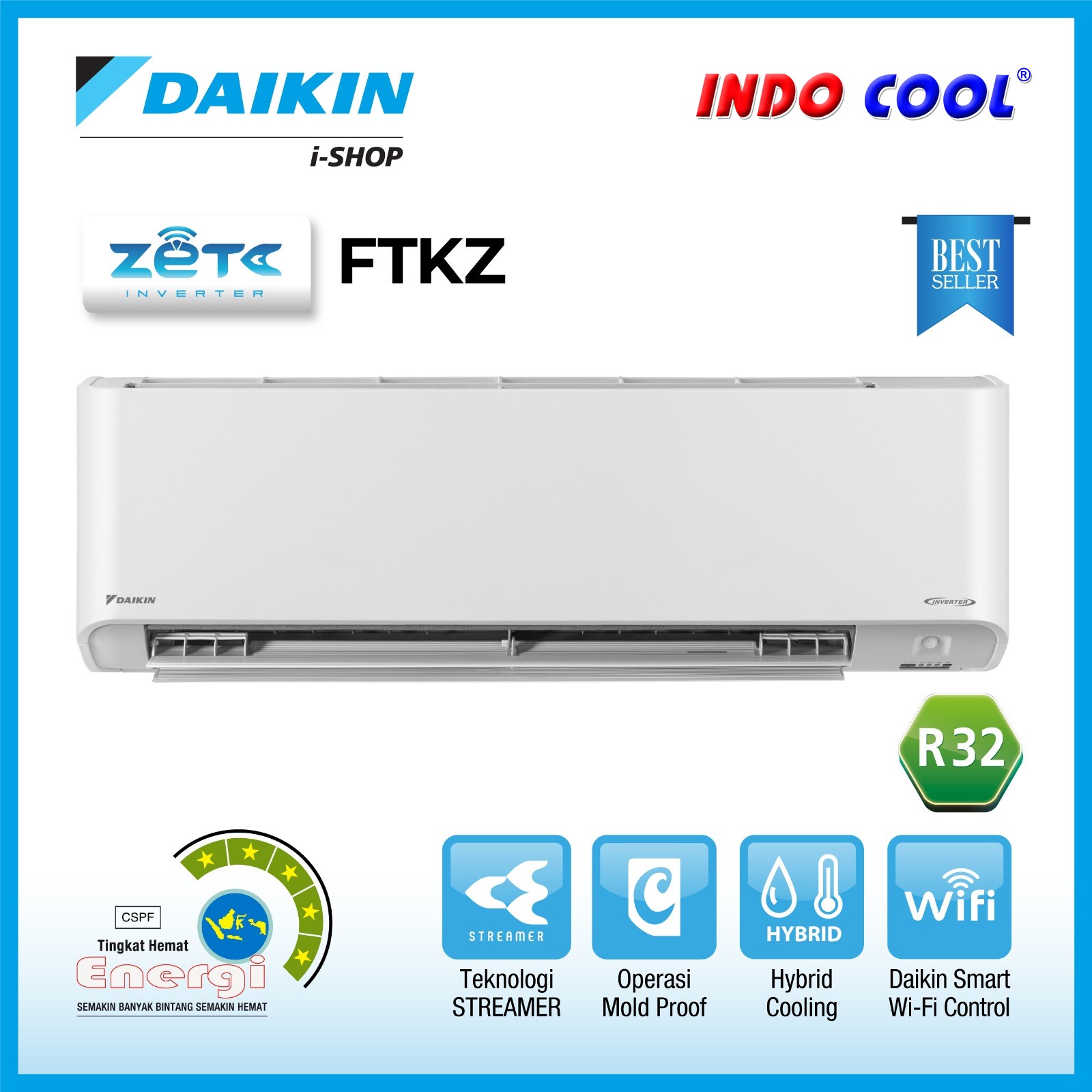 AC DAIKIN ZETA INVERTER 1 PK